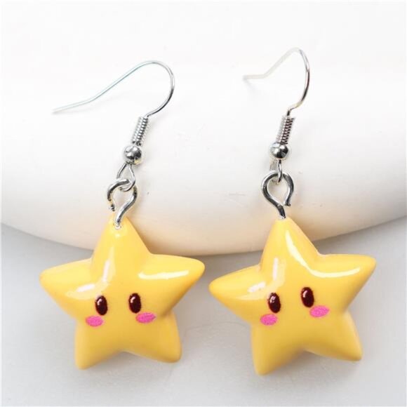 Star Dangle Earrings - Picture 3 of 7